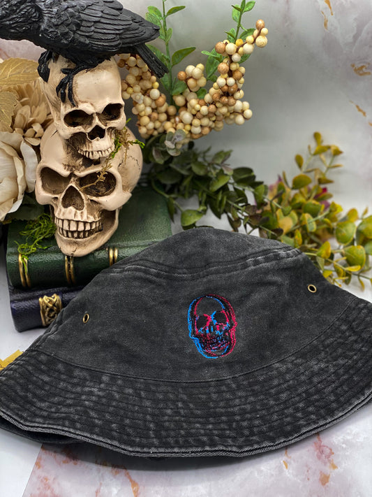 3D Skull Bucket Hat